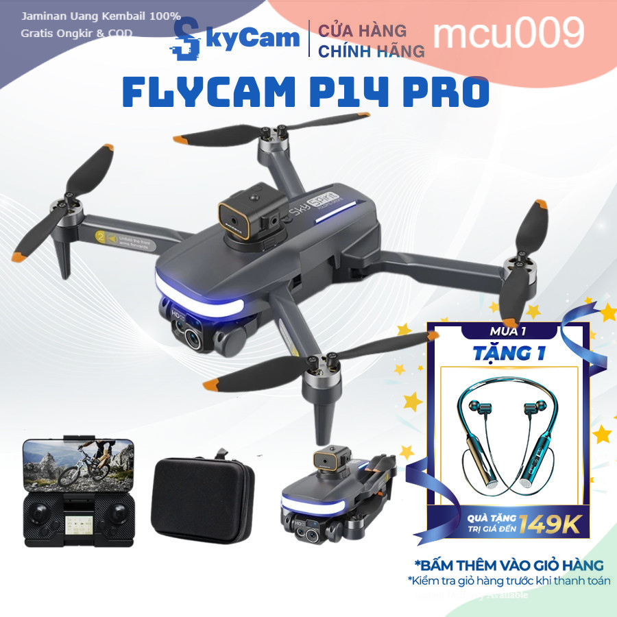 Flycam P14 Pro, flycam giá rẻ Động Cơ Không Chổi Than, tránh va chạm, hợp với người mới chơi