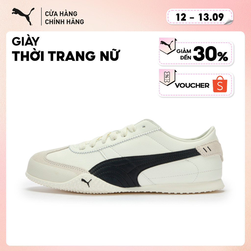 Giày Thời Trang PUMA Nữ Bella UT LEA Warm White-Black Màu Trắng