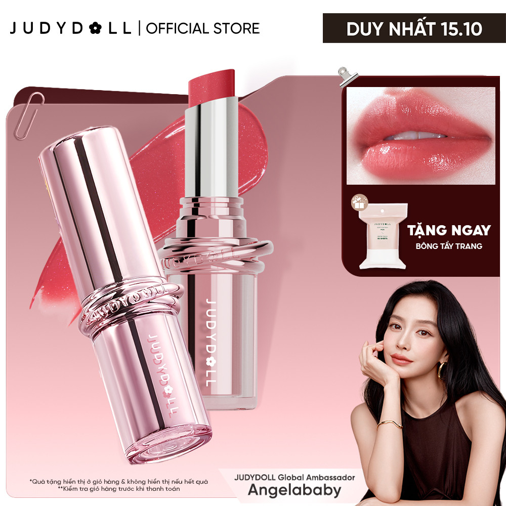 Son Dưỡng Có Màu JUDYDOLL Stay Shine Lipstick Căng Bóng Dưỡng ẩm Collagen PDRN…