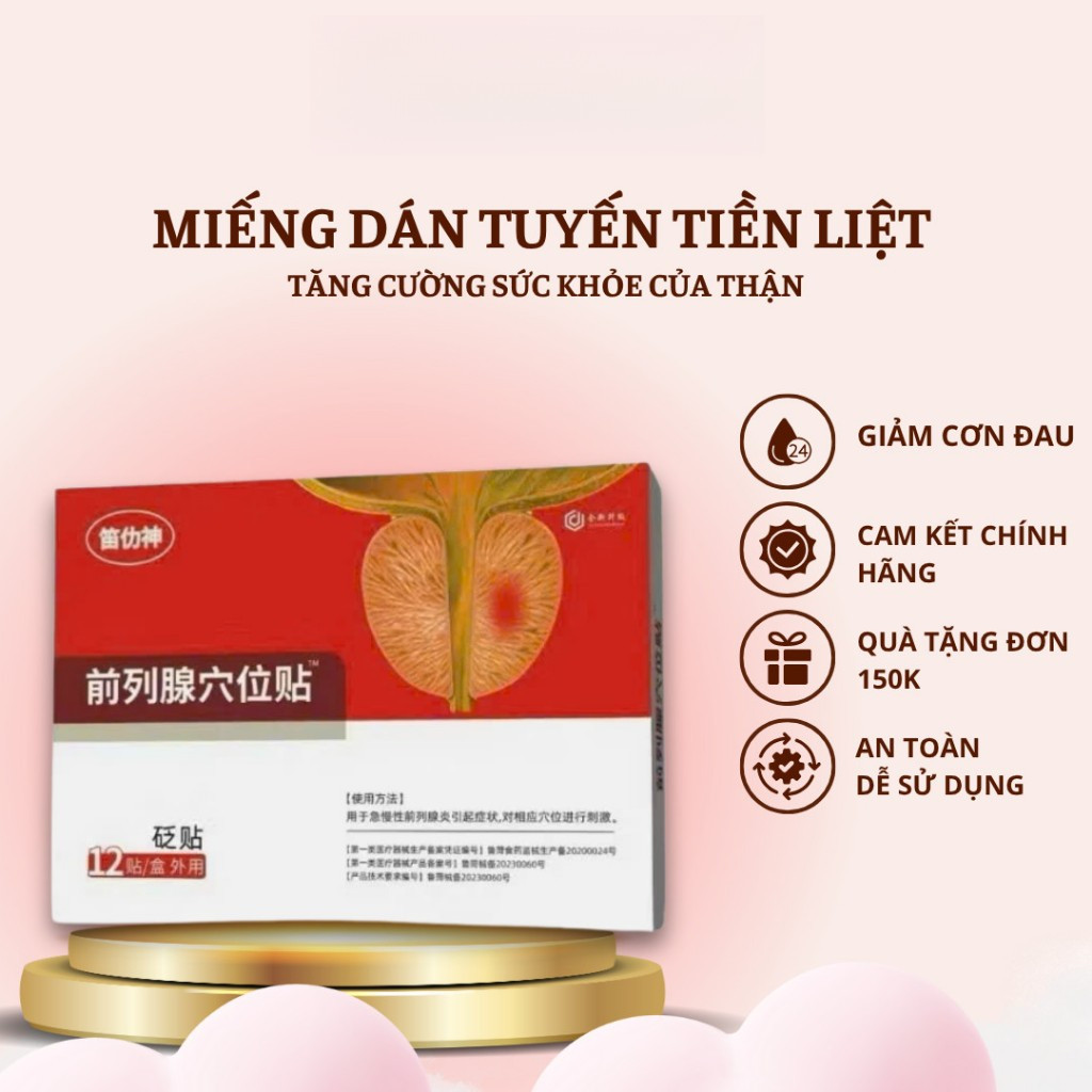 Miếng dán tuyến tiền liệt dành cho nam giới làm tăng cường sức khoẻ của thận,dịu cơn đau