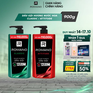 Dầu gội / Tắm gội nam Romano hương Nước hoa nam Classic / Attitude / Grandiose 900g