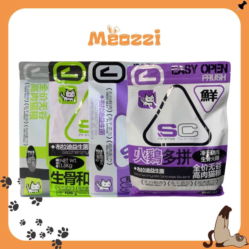 Hạt SC GrainFree 42% Protein Mix Topping, Chà Bông Cho Mèo Mọi Lứa Tuổi - Hạt cho mèo - MEOZZI