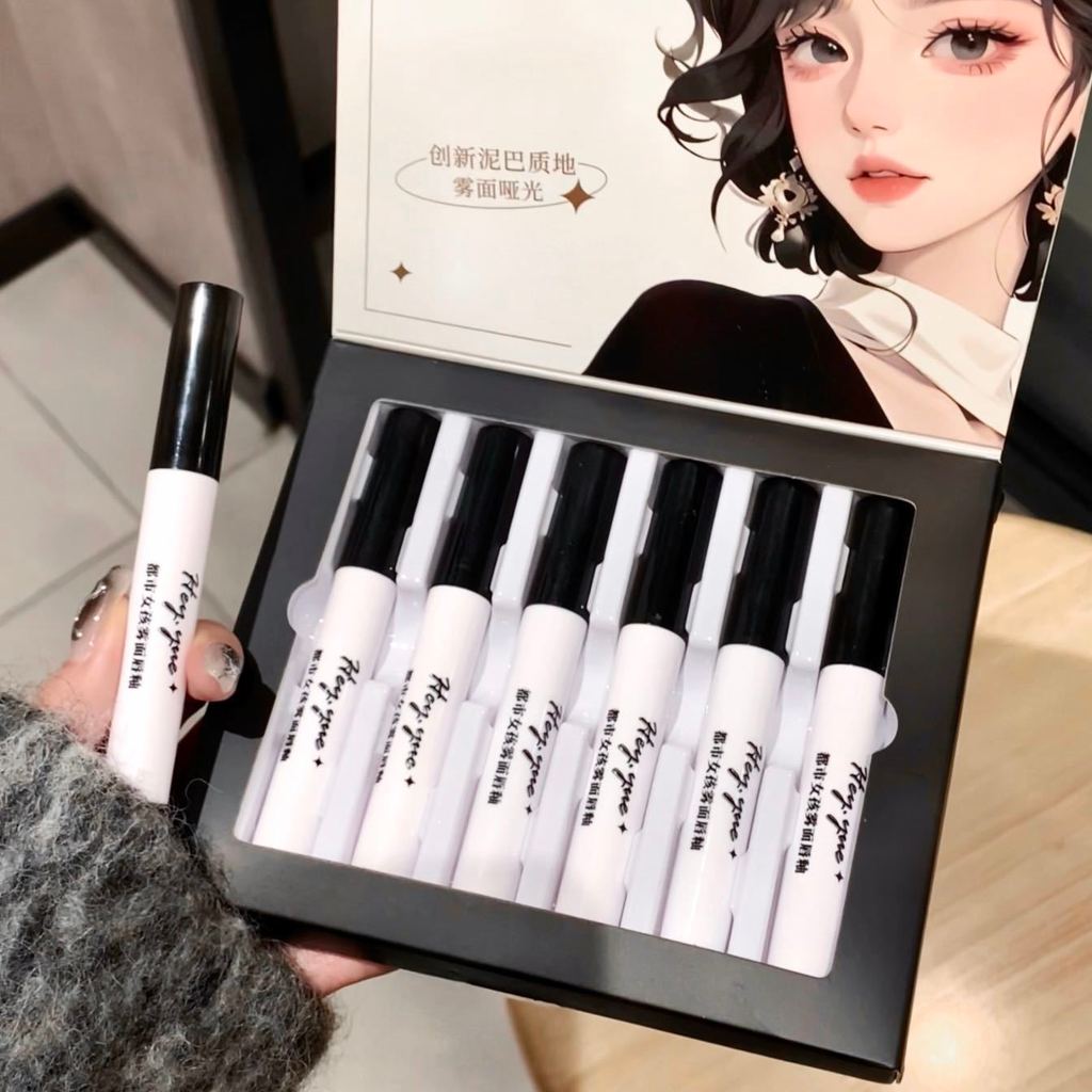 Quà Tặng Môi Glaze Urban Light Mist Girl Matte Lip Glaze City Light Foggy Whitening Velvet Fade Chốn