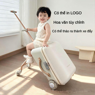 Nhà máy bán buôn vali đẩy em bé Vali kéo ngồi được đẩy được cho bé Vali du lịch cho bé có phanh bánh xe 360 độ 