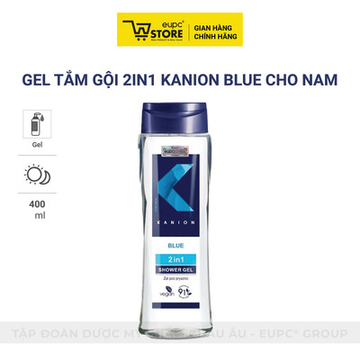 Kanion For Men Blue 2in1 Shower Gel 400ml - Gel tắm gội 2in1 Kanion Blue cho nam