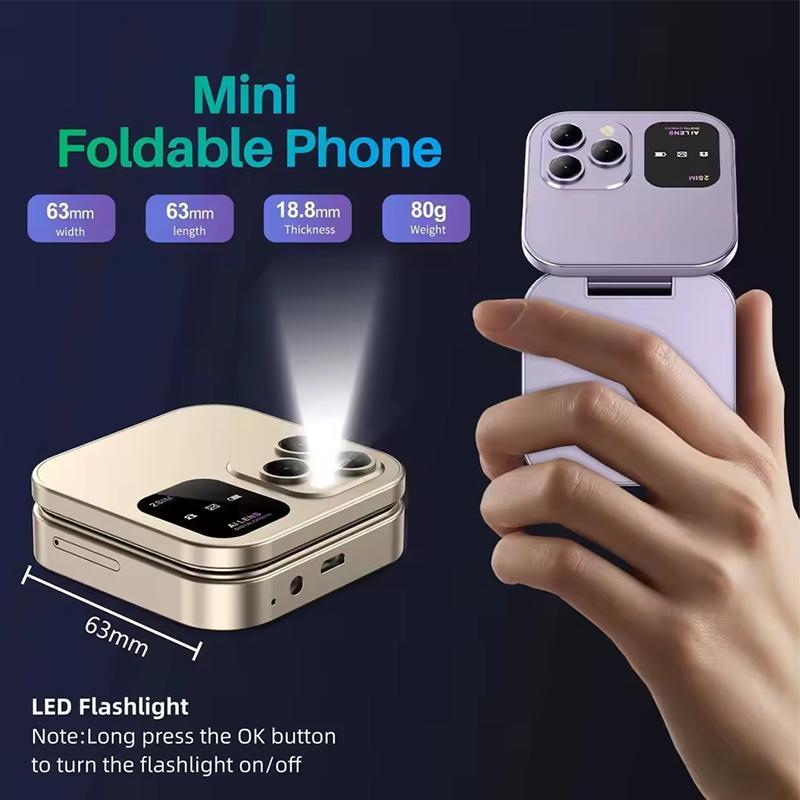 I16 Pro 2G Flip Phone Điện thoại di động 1.77 Inch Pin 1000mAh Dual Nano SIM Camera đa ngôn ngữ (tiế