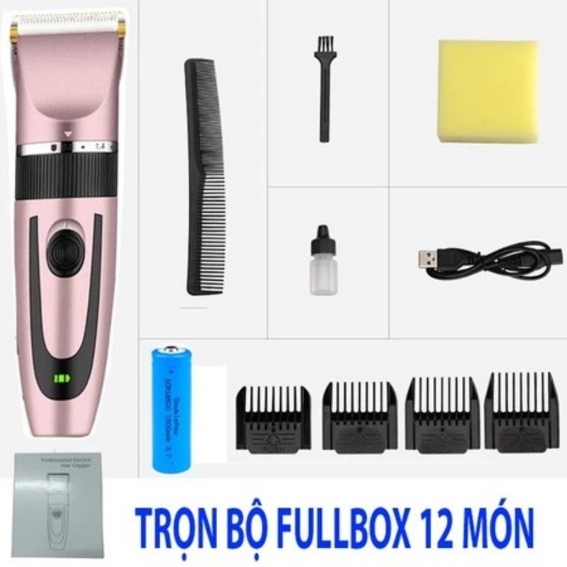 [Bạn mới nhập COSHBM -50% đơn 0Đ] Tông Đơ Cắt Tóc 7Days Smile - Đầu Sạc USB - Tặng Kèm 9 Phụ Kiện