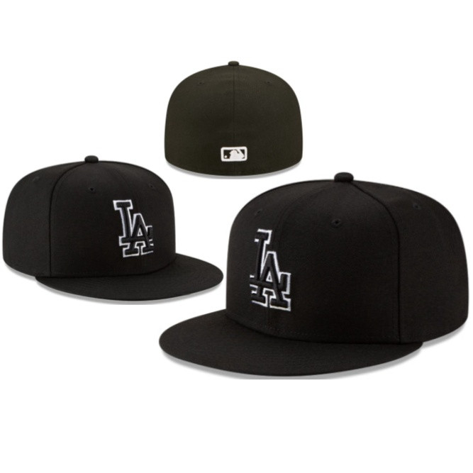 Chất Lượng Cao MLB Los Angeles Dodgers Trang Bị Mũ Nam Nữ 59FIFTY Full Cap Close Fit Mũ Thêu Thể Tha