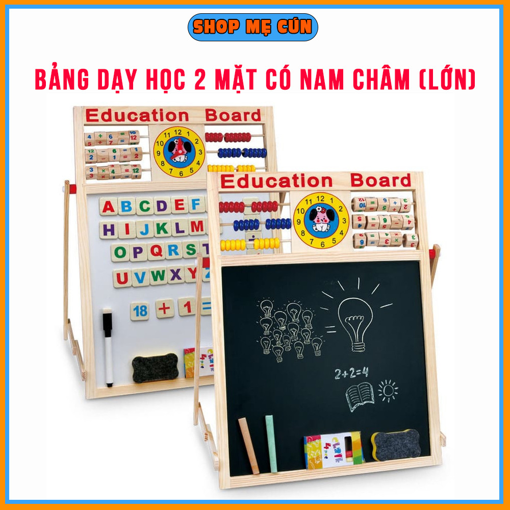 Bảng Ghép Nam Châm Hai Mặt Có Chữ Và Số Thông Minh – Bảng Dạy Học Cho Bé Education Board