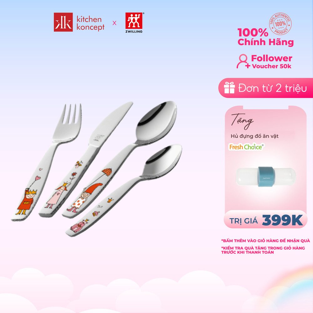 Bộ Muỗng Nĩa Trẻ Em Emilie Zwilling Children's Flatware - 4 Món