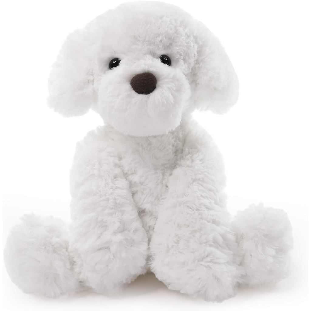 Furvana Bichon Frise Chó con sang trọng, Chó thú nhồi bông, Động vật nhồi bông Bichon Frise 10 ", Độ