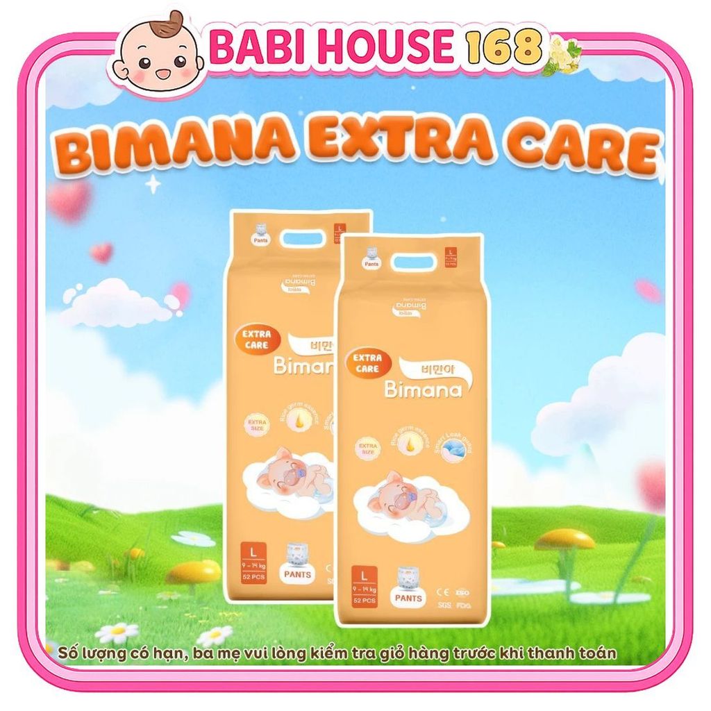 Tã/Bỉm Dán/Quần BIMANA EXTRA CARE HÀN QUỐC Thấm Hút Tốt, Đủ Size