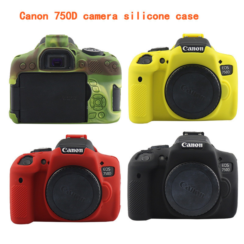 Ốp lưng silicon máy ảnh CANON CANON 750D mới 750D SLR Bảo vệ máy ảnh Vỏ silicon Túi đựng máy ảnh