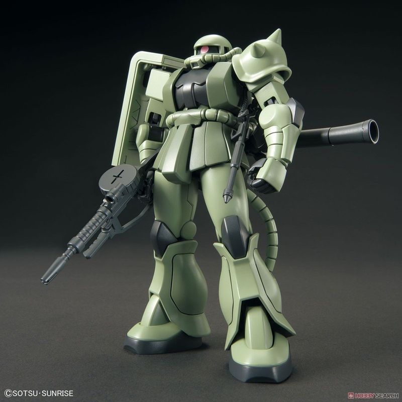 Hộp bị hư hỏng Bandai HGUC 241 1 / 144 MS-06 ZAKU II ZAKU II Green Zhagu 2 Sản xuất hàng loạt Phiên 