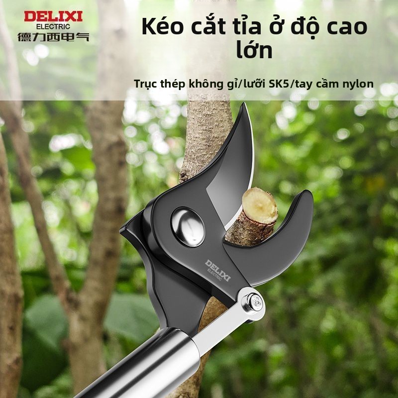 Kéo cắt cành cây Delixi, kéo cắt cành cây bằng thép không gỉ có cần kéo dài dùng cho việc cắt tỉa ở 