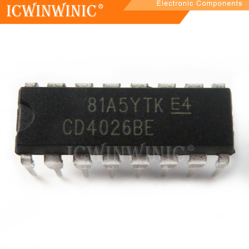 5 mảnh CD4026BE CD4026 DIP-16 IC mạch tích hợp