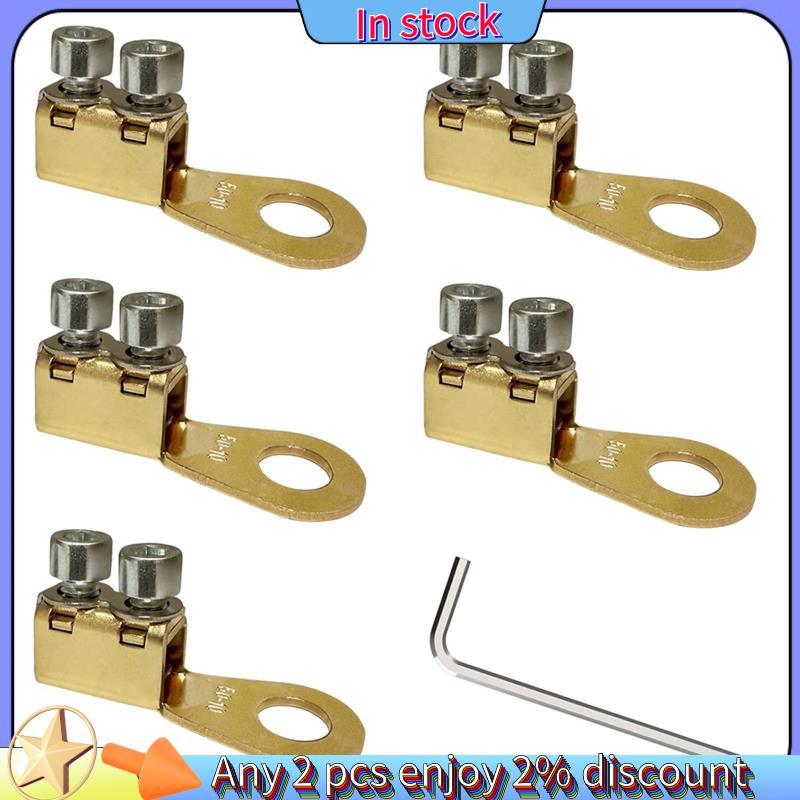 Còn hàng-5 chiếc 8-1AWG Pin Lugs, Đầu cáp pin, Đầu nối vòng, Đầu nối đầu cuối pin Bu lông Đồng Lugs 