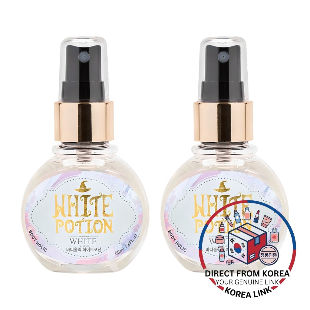 [body holic] Xịt toàn thân White Potion, 50ml, 2 cái / Xịt toàn thân Hàn Quốc / Hương thơm quyến rũ 