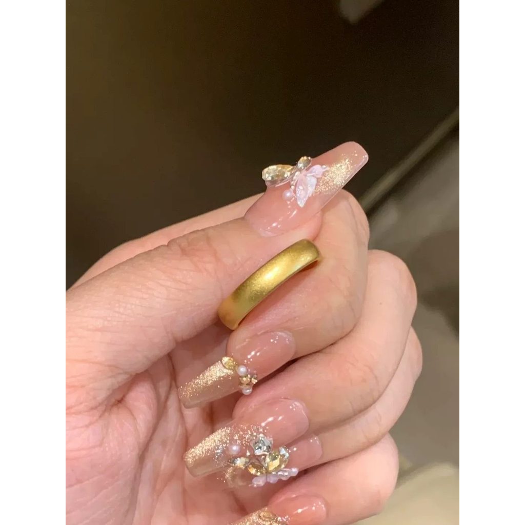 nhẫn đôi nam nữ nhẫn đôi Nhẫn vàng mô phỏng nữ dài 24K