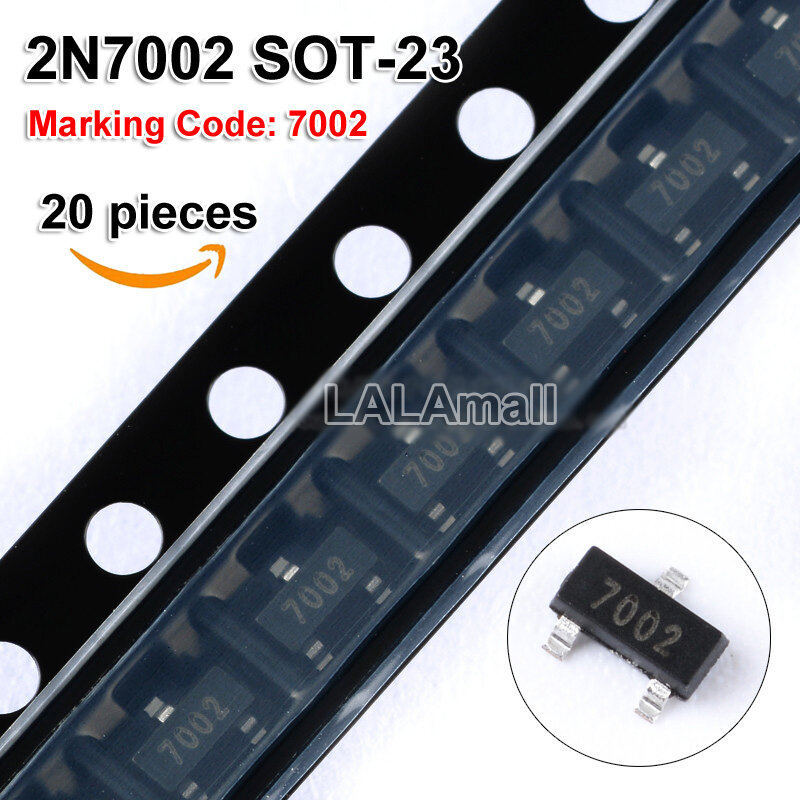 20 Cái / 100 Chiếc 2N7002 SOT-23 7002 2N7002LT1G SOT23 N-channel 60V / 115mA SMD MOSFET Mới Ban Đầu 