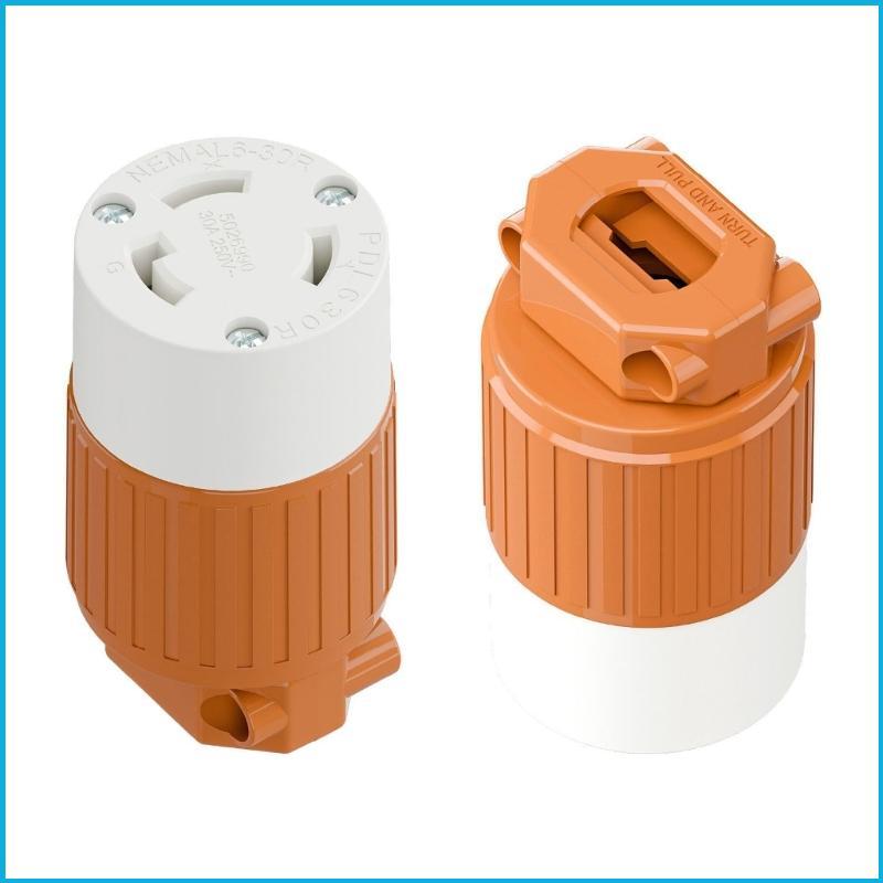 Utake 30A 250V L6 30R Khóa Ổ Cắm Điện L6-30R Khóa Phích Cắm Cho Máy Phát Điện
