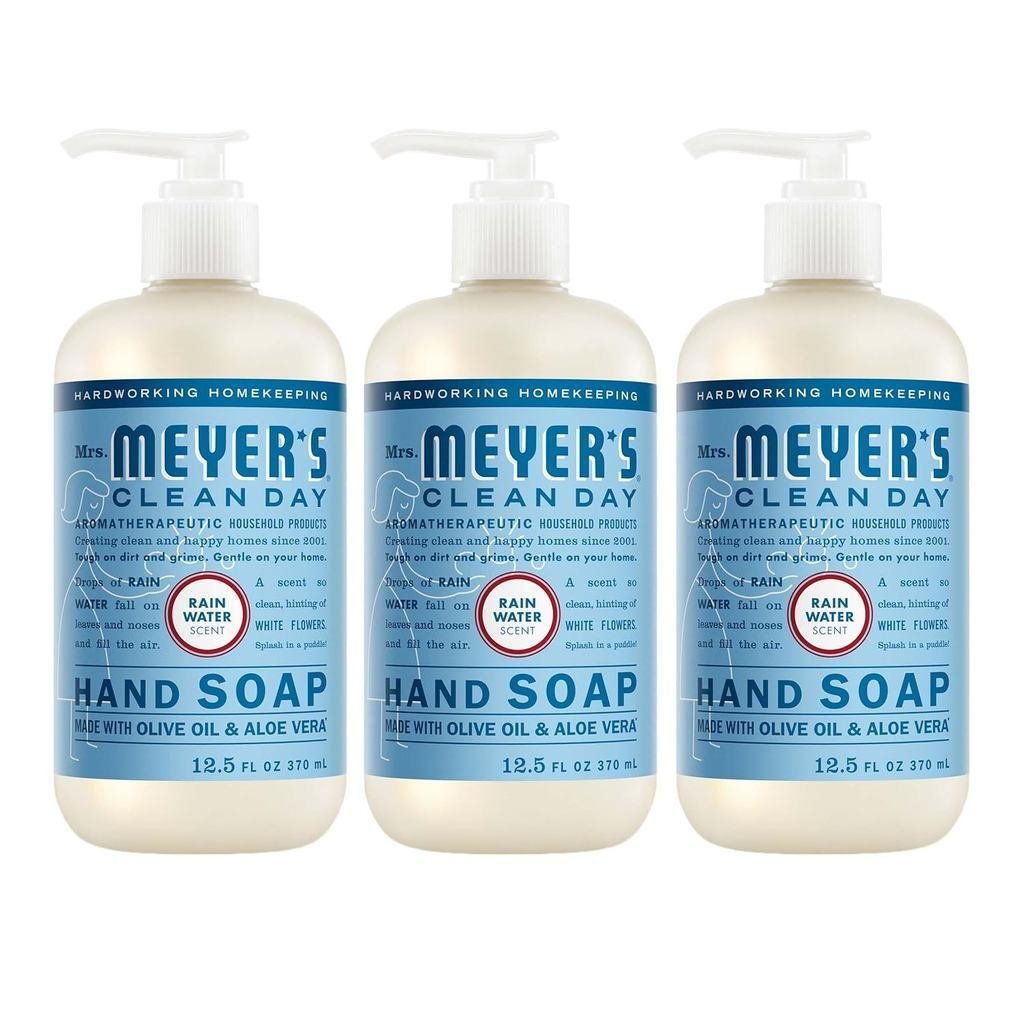 Sabonete Líquido para as Mãos Mrs. Meyer's Clean Day, Aroma de Chuva e Orvalho, frasco de 12,5 oz - 