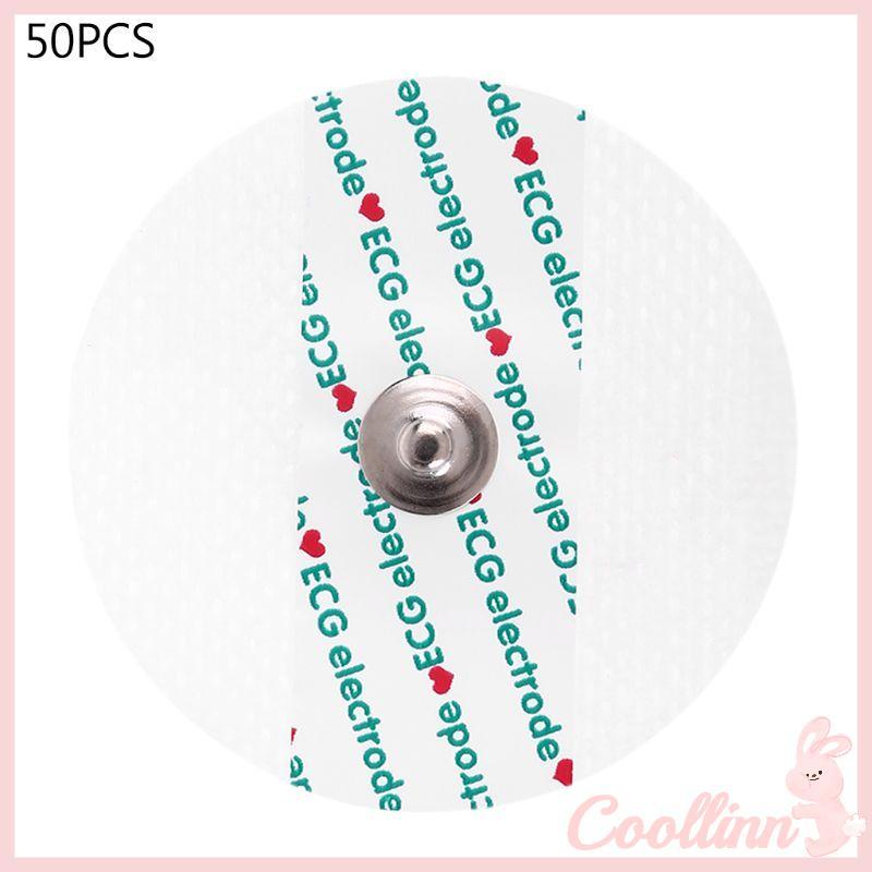 COO 50 Miếng Điện cực ECG EKG Màn hình trái tim Tấm điện cực dùng một lần Điện cực không dệt cho máy