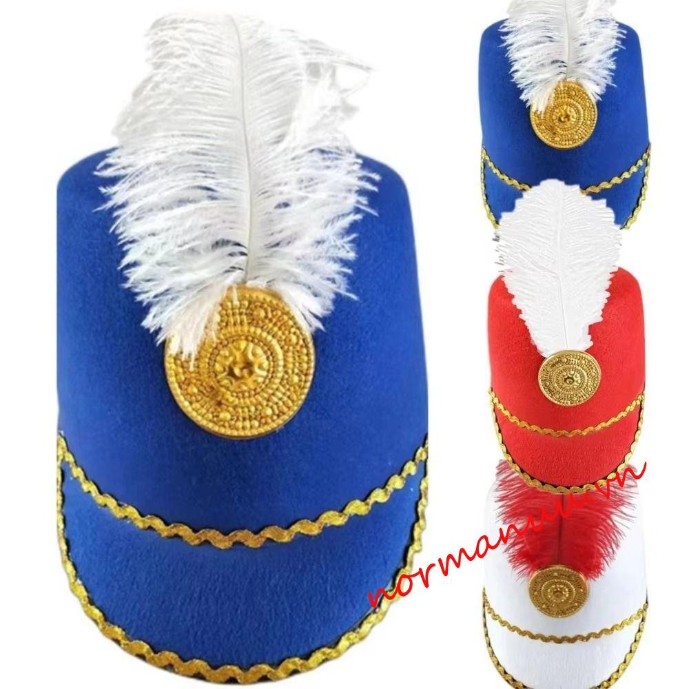 NORMAN6G Marching Band Hat, Dress Up Sun Protection Mũ đồng phục, Mũ sành điệu Vai trò Chơi Hiệp sĩ 