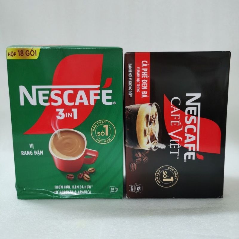 Cà phê Nestlé Nestlé Việt Nam Espresso Loại 3 trong 1 Cà phê hòa tan Đen 2in1 Cà đá Cà phê đắng xanh