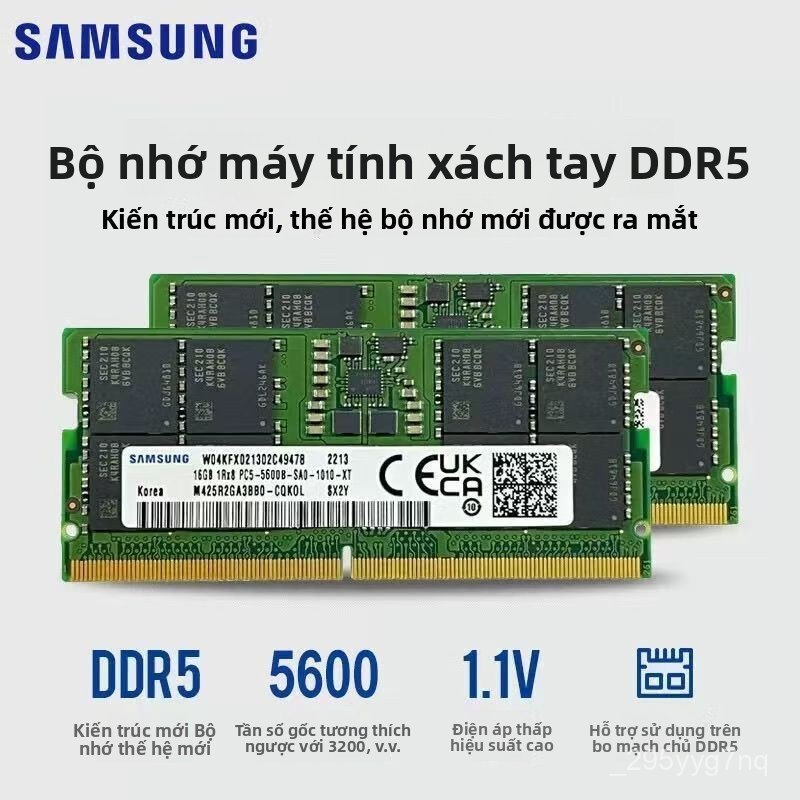 Ram laptop DDR5 8GB 16GB 32GB 4800 5600MHz hạt zin chính hãng nguyên bản hoạt động ổn định chính hãn