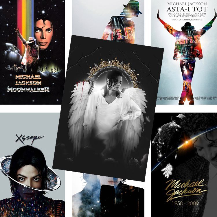 Michael Jackson Poster Michael Jackson Hàng Hóa Ký Túc Xá Dán Tường HD Giấy Dán Tường Phòng Giấy Dán