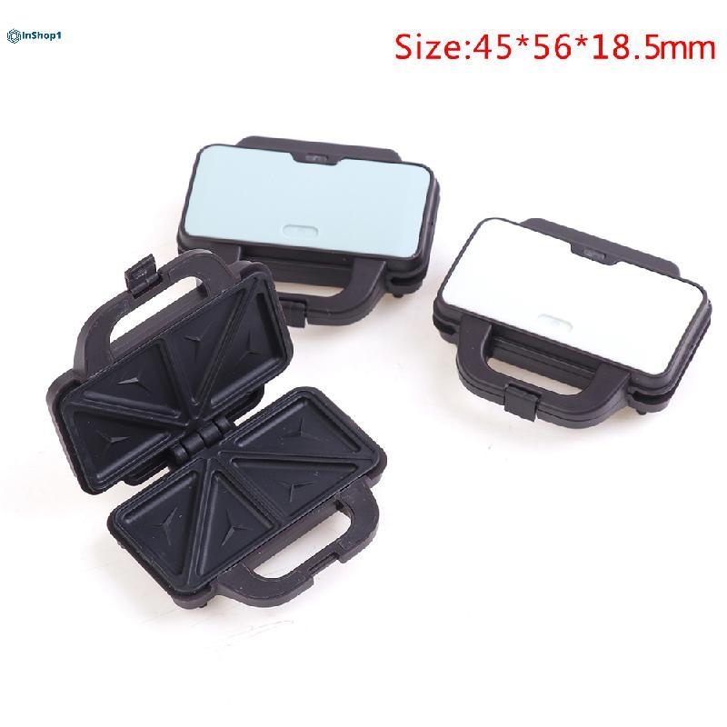 [InShop1] 1: 12 Nhà búp bê Mini Pancake Maker Waffle Sandwich Maker Mô hình điện nhà bếp mới