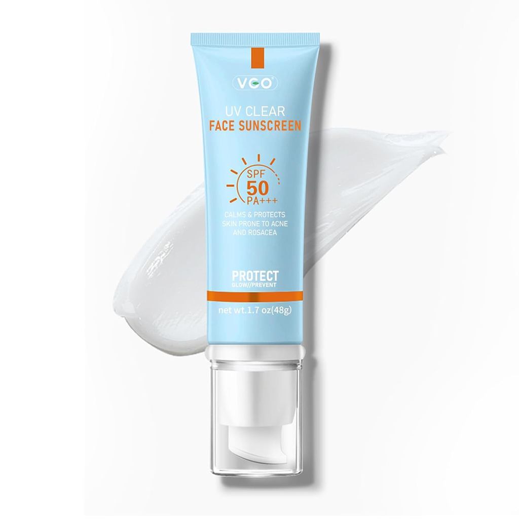 Hàng mới về 2026 VGO Clear Face Sunscreen SPF 50, Hydrating Sun Essence Leaves No Sticky Feeling Tra