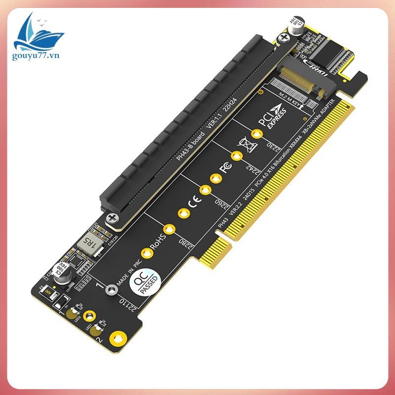 [gouyu77.vn] Bộ chuyển đổi PCIe NVMe kép, PCIe 4.0 X16 sang Dual NVMe & 1x Bộ chuyển đổi PCIe X16 (T