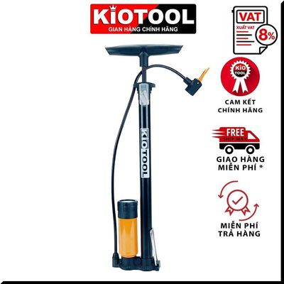 Bơm xe đạp Kiotool dùng tay nhỏ gọn có đầu bơm xe máy