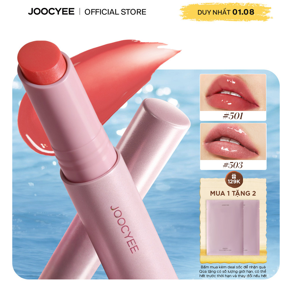 Son bấm bóng peptide JOOCYEE Lasting Glossy Rouge dưỡng ẩm căng bóng pha lê, mượt môi trong suốt lâu trôi | BigBuy360 - bigbuy360.vn