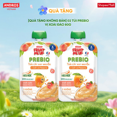 [QUÀ TẶNG KHÔNG BÁN] 2 Túi Prebio Vị Xoài Đào 80G