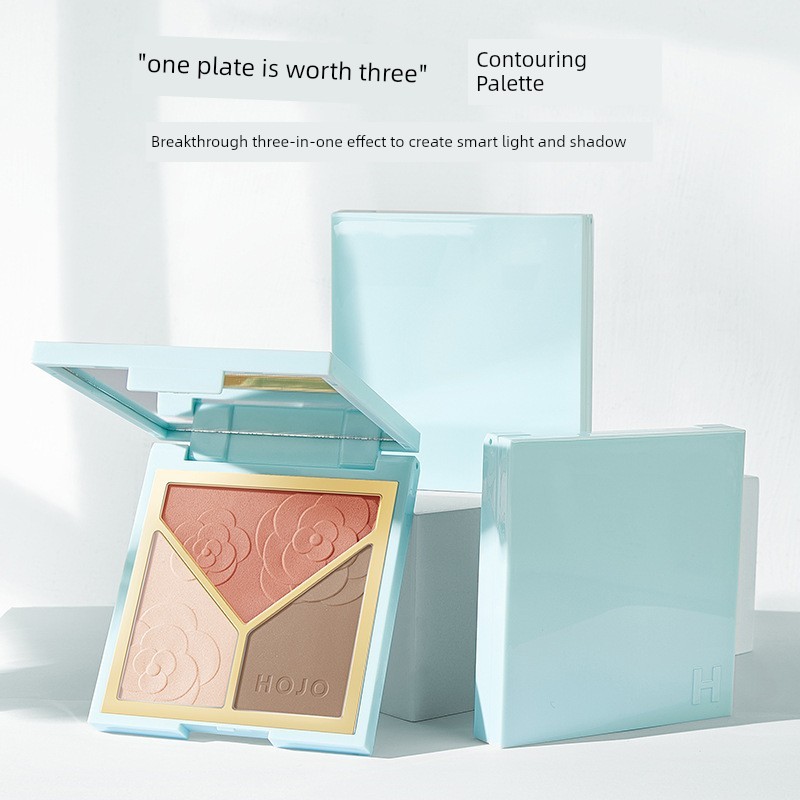 bắt sáng highlight highlight bắt sáng HOJO Ba Chiều Màu Lấp Lánh Đường Viền Bảng Lấp Lánh Mờ Mũi Bón