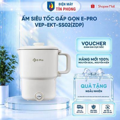 Ấm siêu tốc gấp gọn E-Pro VEP-EKT-SS02(ZDP) - Nhỏ gọn, tiện lợi để mang đi nhiều nơi