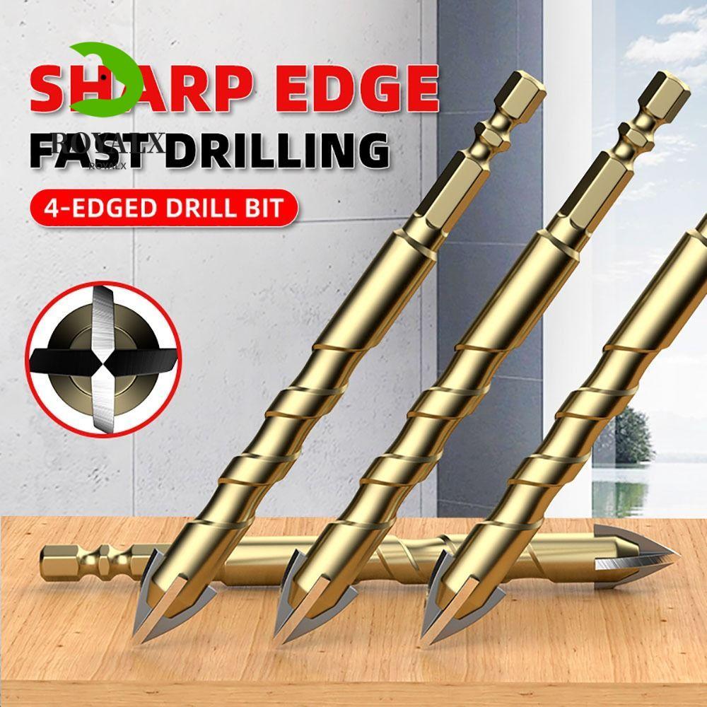 ROYALX0 1 Mũi khoan gạch chéo, Máy khoan gạch lục giác chéo bốn lưỡi đa chức năng, Dụng cụ mở lỗ bê 
