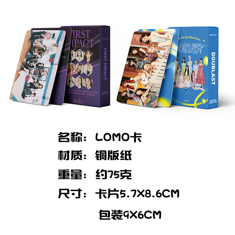 Giải phóng mặt bằng Kep1er Photocard Return Album DOUBLAST lomo card 55 Miếng Đóng Hộp Thẻ Ngôi Sao