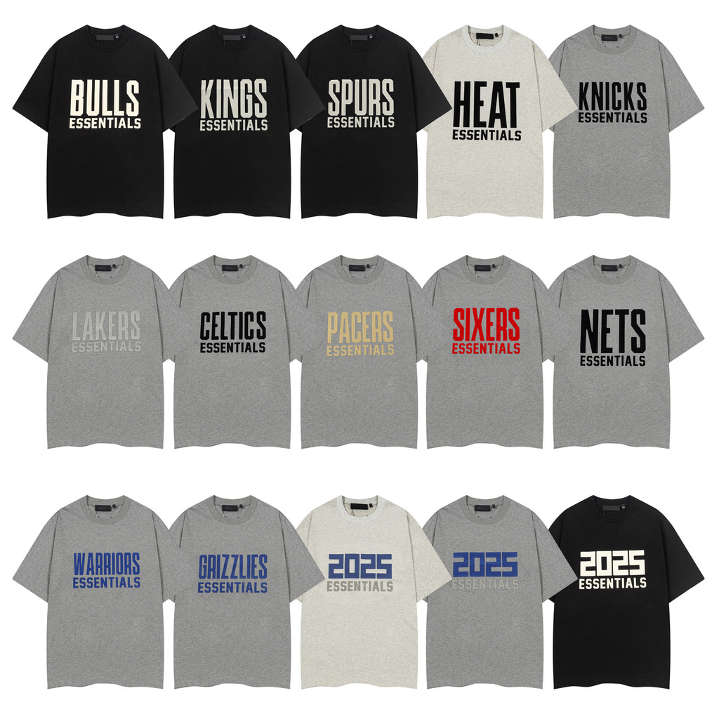 FOG Double Line ESSENTIALS HHH Loose-fitting pure cotton short sleeves T Summer shirts for men and w