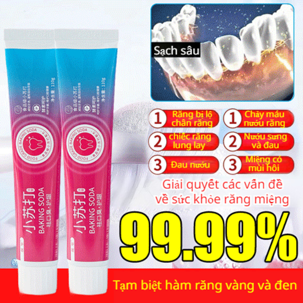 【Trắng Răng Chống Hôi Miệng】 Đánh HFH Enzyme Baking Soda Làm Trắng Bảo Vệ Nướu/Kem Đánh Răng/Kem Đán