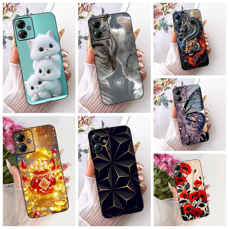 Vỏ Cho Motorola Moto G14 Ốp Lưng XT2341-4 Thẩm Mỹ Hoạt Hình Dễ Thương Thời Trang Bướm Ngộ nghĩnh Sơn
