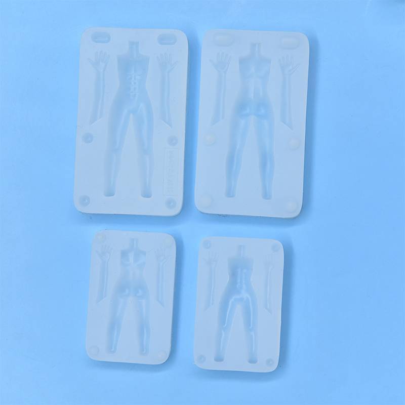 [Chicnest] 1 Bộ Đất Sét Polymer Nam Búp Bê Cơ Thể Torso Khuôn Silicon Fondant / Nhựa Đất Sét DIY Búp