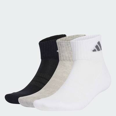 adidas Phong cách sống BỘ 3 ĐÔI TẤT CỔ CHÂN THỂ THAO CÓ ĐỆM Unisex Xám KR7117