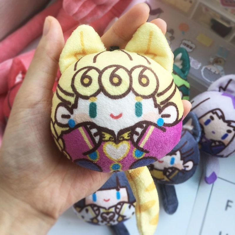 JoJo Kỳ Dị Phiêu Lưu Anime Sang Trọng Móc Khóa Squeaky Chibi Búp Bê Jotaro Kujo Kakyoin Diavolo 10cm