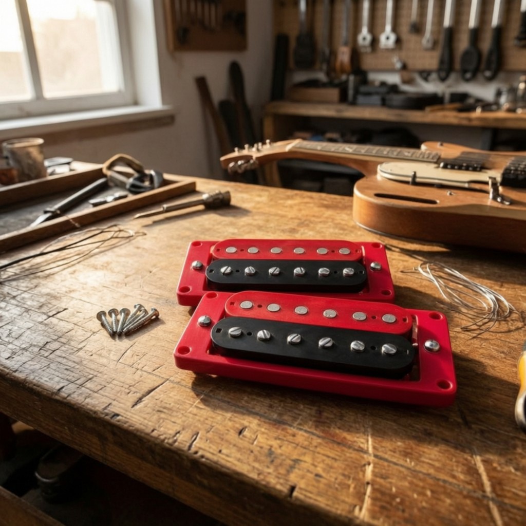 2 Miếng Đàn Guitar Bán Tải Có Gắn Khung Điện Humbucker Pickup Bộ Humbucker Pickup Gắn Khung Bộ CặpCo