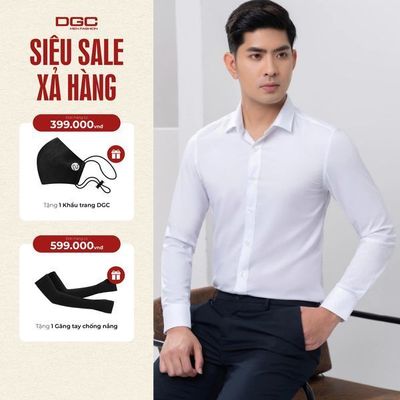 Áo sơ mi dài tay DGC Dáng ôm Slim fit công sở, vải sợi tre mềm nhẹ thấm hút tốt - SASDBC05M