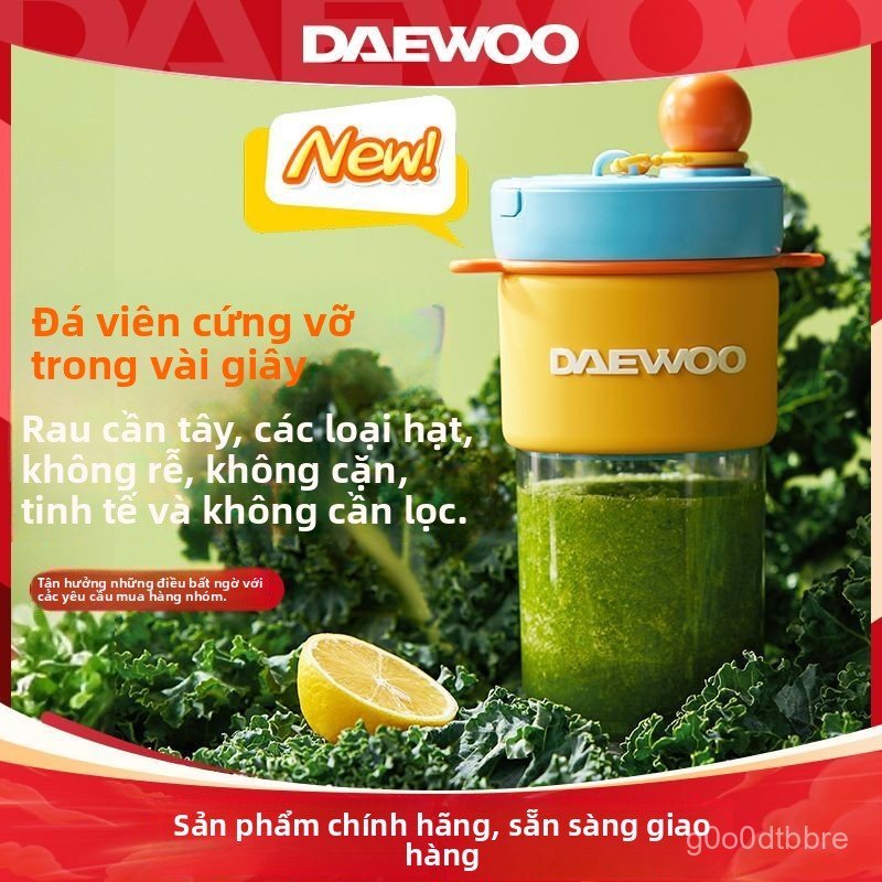Máy xay sinh tố cầm tay Daewoo mini không dây sạc USB xay trái cây tiện lợi cho học sinh sinh viên